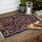 Abstract line art 209 Outdoor Rug Gallery Image 2