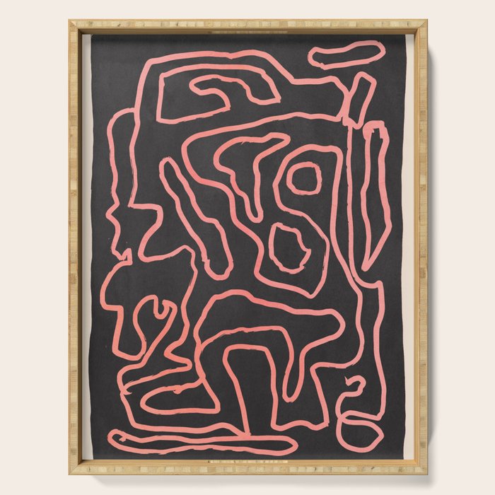 Abstract line art 209 Serving Tray Gallery Image 1