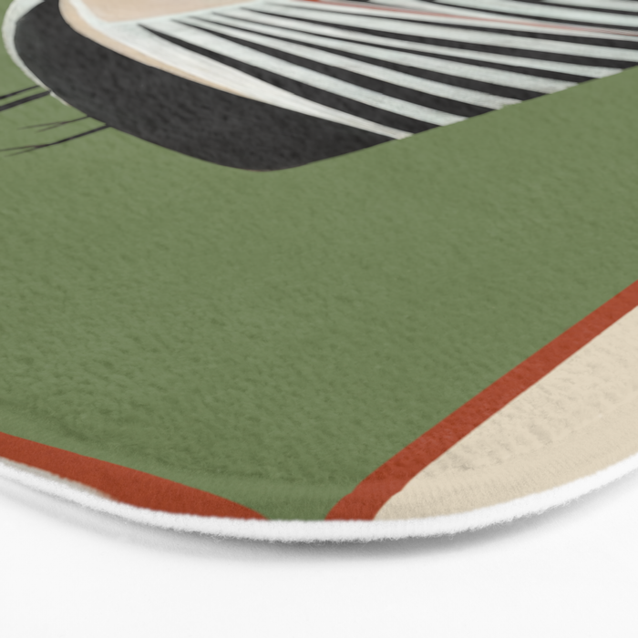 Striped Bird Pair Bath Mat Gallery Image 3