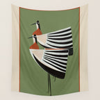 Striped Bird Pair Wall Tapestry Gallery Image 4