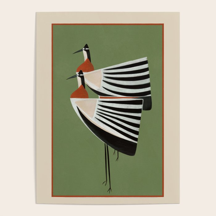 Striped Bird Pair Poster Gallery Image 4