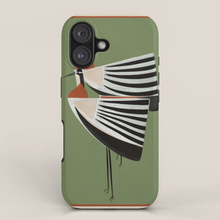 Striped Bird Pair iPhone Case Gallery Image 1