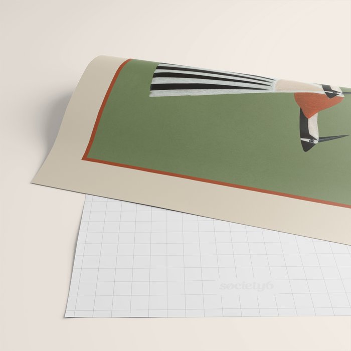 Striped Bird Pair Wrapping Paper Gallery Image 2