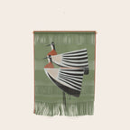 Striped Bird Pair Wall Hanging Gallery Image 1