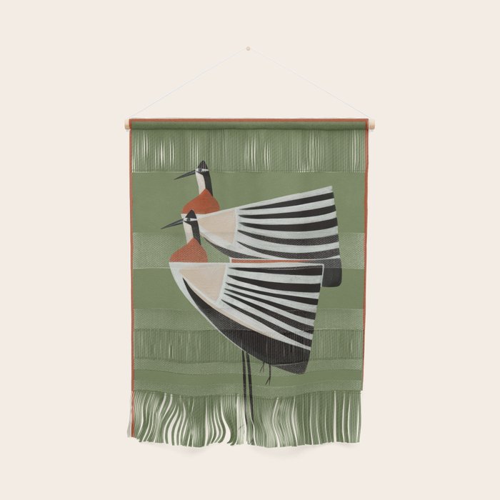 Striped Bird Pair Wall Hanging Gallery Image 1