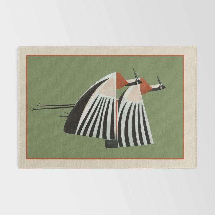 Striped Bird Pair Rug Gallery Image 2
