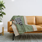 Striped Bird Pair Throw Blanket Gallery Image 1