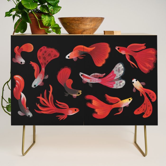 Red guppy Credenza Gallery Image 1