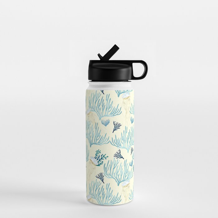 Jellyfish and Coral-Yellow Water Bottle Gallery Image 1