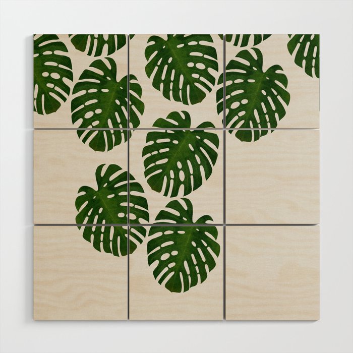 Monstera Leaf III Wood Wall Art Gallery Image 1