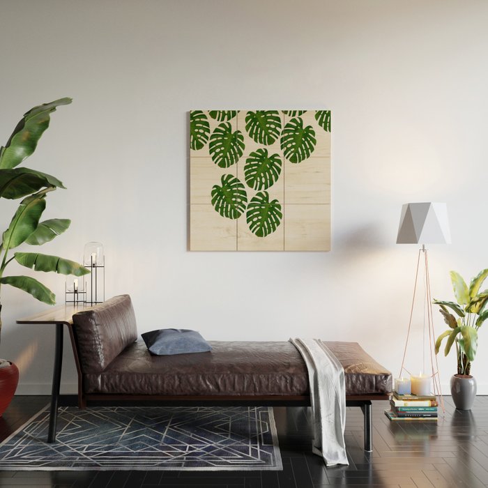 Monstera Leaf III Wood Wall Art Gallery Image 2