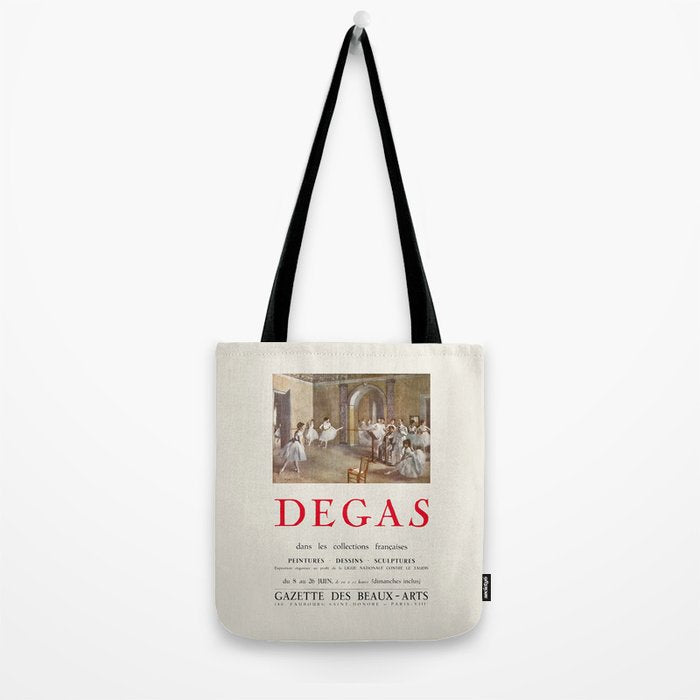 Edgar Degas Vintage Exhibition Poster, 1955 Tote Bag Gallery Image 2