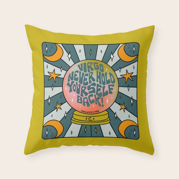 Virgo Crystal Ball Throw Pillow Gallery Image 1