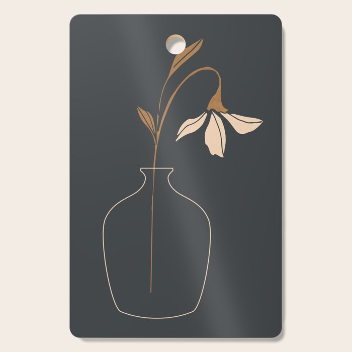 Minimal Abstract Art Vase Flower 6 Cutting Board Gallery Image 1