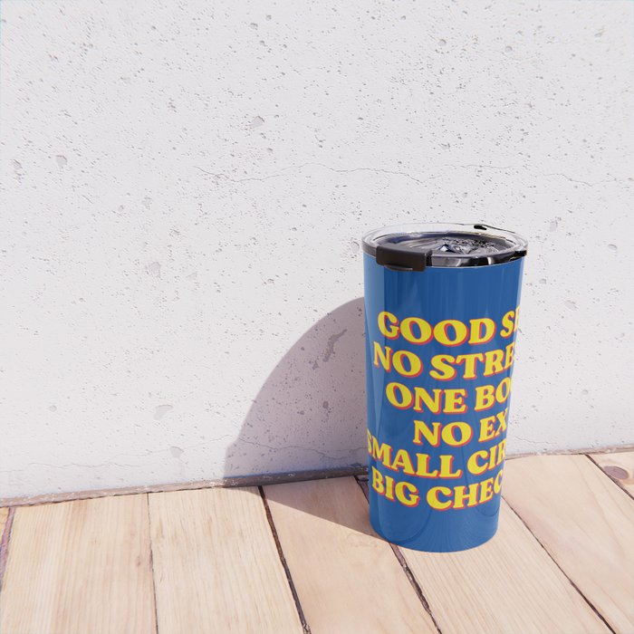 Good Sex, No Stress, One Boo, No Ex, Small Circle, Big Checks Travel Mug Gallery Image 4