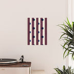 Burgundy Stripes and Navy Dots Modern Pattern Poster Gallery Image 2
