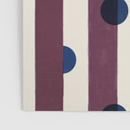 Burgundy Stripes and Navy Dots Modern Pattern Poster Gallery Image 3