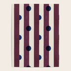 Burgundy Stripes and Navy Dots Modern Pattern Poster Gallery Image 4