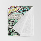 layered palm leaves Throw Blanket Gallery Image 3