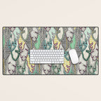 layered palm leaves Desk Mat Gallery Image 1