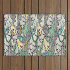 layered palm leaves Outdoor Rug Gallery Image 1