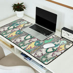 layered palm leaves Desk Mat Gallery Image 2