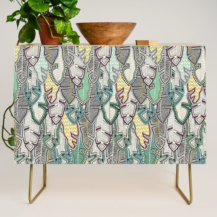 layered palm leaves Credenza Gallery Image 1