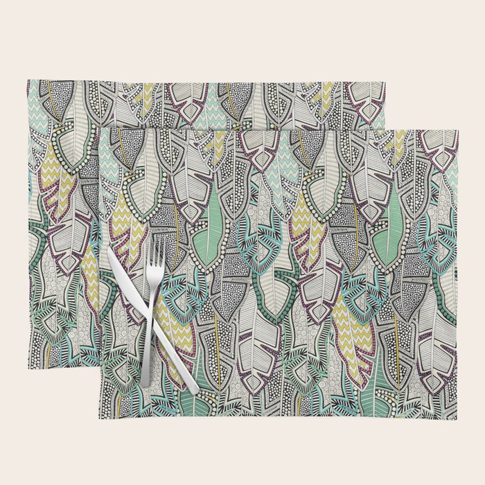 layered palm leaves Placemat Gallery Image 1