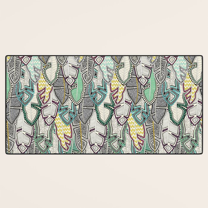 layered palm leaves Desk Mat Gallery Image 3