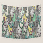layered palm leaves Wall Tapestry Gallery Image 4