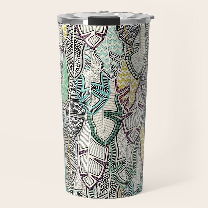 layered palm leaves Travel Mug Gallery Image 1