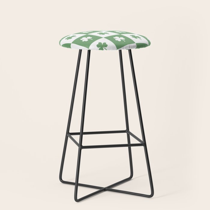 Shamrock Checkered Pattern Stool Gallery Image 1
