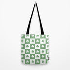Shamrock Checkered Pattern Tote Bag Gallery Image 2