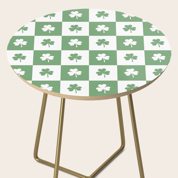 Shamrock Checkered Pattern Side Table Gallery Image 2
