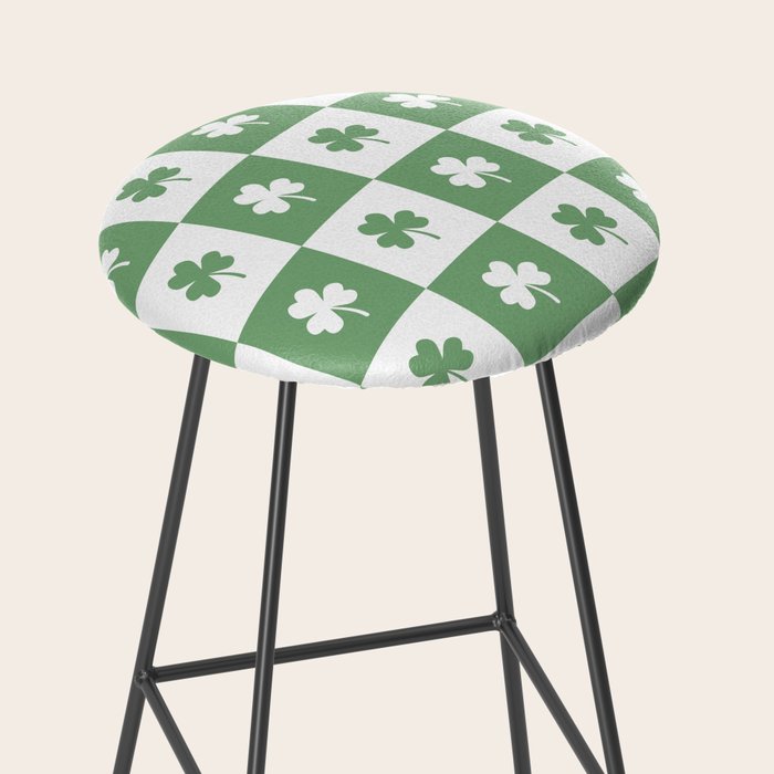 Shamrock Checkered Pattern Stool Gallery Image 2