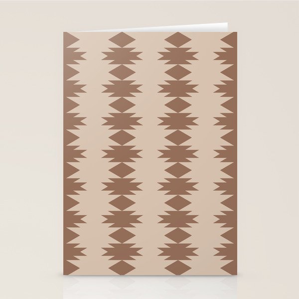  Geometric Southwestern Pattern XLV Desert Beige Stationery Card Gallery Image 2