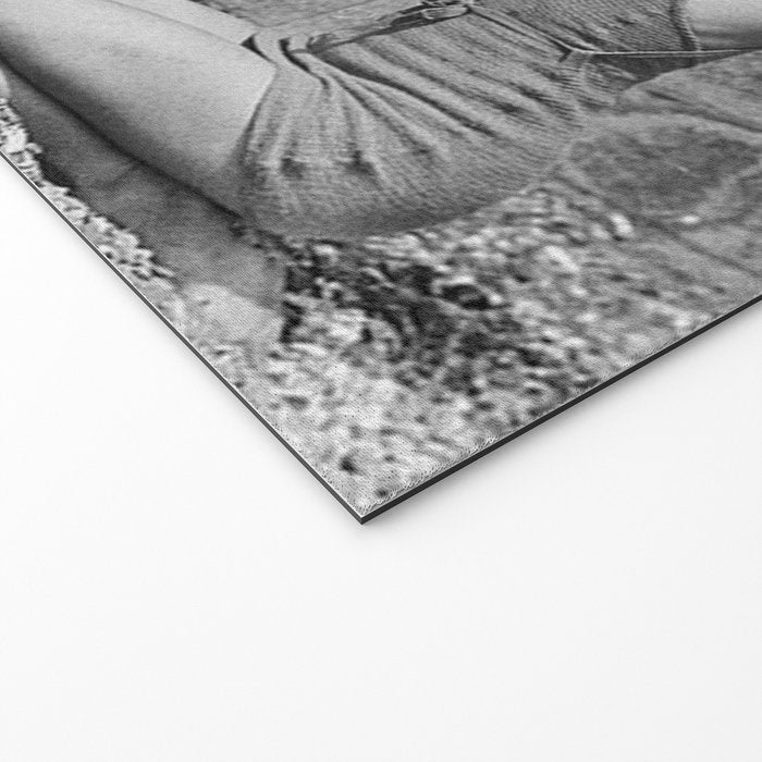 What the girls drink when the guys aren't looking - three girlfriends drinking at the beach black and white photograph Welcome Mat Gallery Image 2