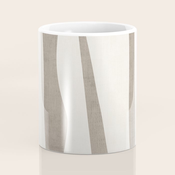 Minimalist Neutral Beige Cream Abstract  Coffee Mug Gallery Image 4