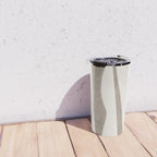 Minimalist Neutral Beige Cream Abstract  Travel Mug Gallery Image 4