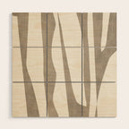 Minimalist Neutral Beige Cream Abstract  Wood Wall Art Gallery Image 1
