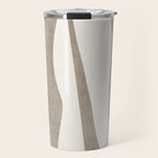 Minimalist Neutral Beige Cream Abstract  Travel Mug Gallery Image 1