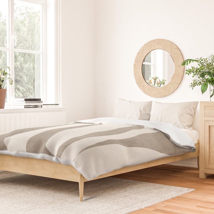 Minimalist Neutral Beige Cream Abstract  Duvet Cover Gallery Image 2