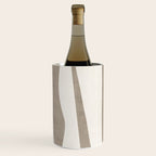Minimalist Neutral Beige Cream Abstract  Wine Chiller Gallery Image 1