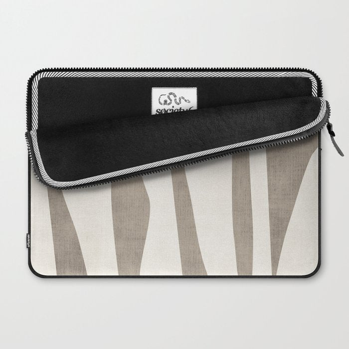 Minimalist Neutral Beige Cream Abstract  Laptop Sleeve Gallery Image 2