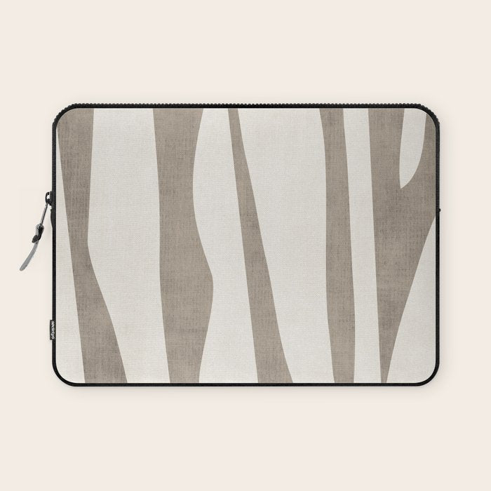Minimalist Neutral Beige Cream Abstract  Laptop Sleeve Gallery Image 1