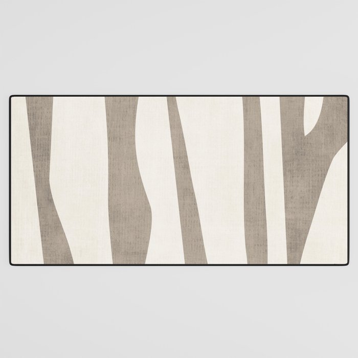 Minimalist Neutral Beige Cream Abstract  Desk Mat Gallery Image 3