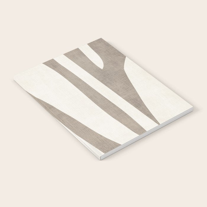 Minimalist Neutral Beige Cream Abstract  Notebook Gallery Image 2