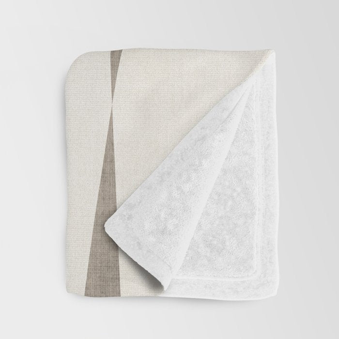Minimalist Neutral Beige Cream Abstract  Throw Blanket Gallery Image 3