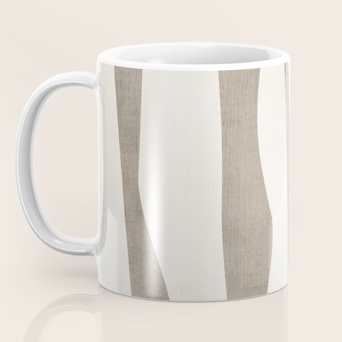 Minimalist Neutral Beige Cream Abstract  Coffee Mug Gallery Image 3