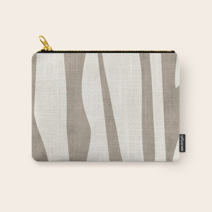 Minimalist Neutral Beige Cream Abstract  Carry All Pouch Gallery Image 1